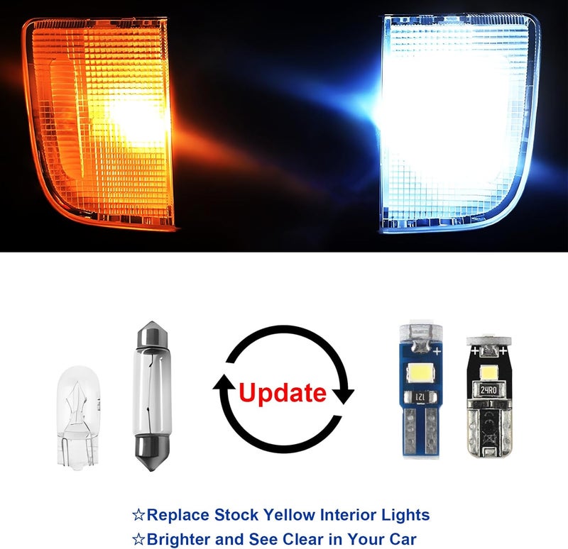EASY EAGLE Super Bright LED Car Interior Lights, 6000k White Bulbs Kit for 2007-2019 2020 2021 Toyota Tundra with Install Tool（18 pcs） - Image 2